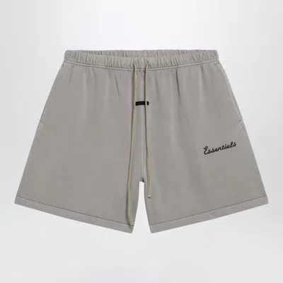 Essentials Fear Of God  Classic Training Cotton Shorts In Gray
