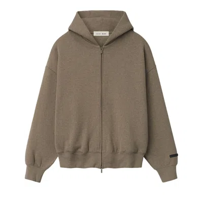 Pre-owned Essentials Fear Of God  Classic Zip-up Hoodie 'homestead Heather' | Grey | Men's Size M In Gray