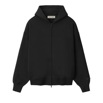 Pre-owned Essentials Fear Of God  Classic Zip-up Hoodie 'vintage Black/white' | Men's Size Xs