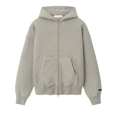 Pre-owned Essentials Fear Of God  Classic Zip-up Hoodie 'warm Heather' | Grey | Men's Size S
