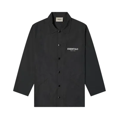 Pre-owned Essentials Fear Of God  Coaches Jacket 'strech Limo' In Black
