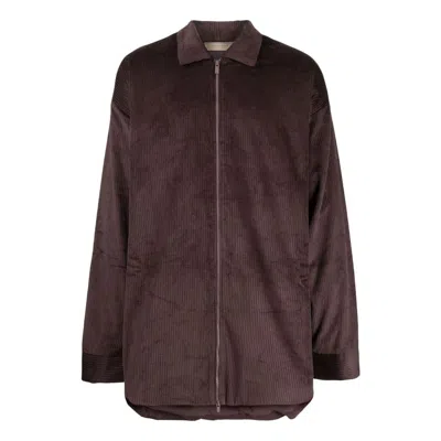 Essentials Fear Of God  Corduroy Shirt Jacket 'purple Red'