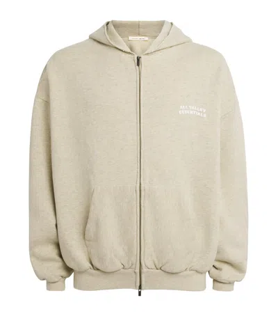 Essentials Fear Of God  Cotton ‘90s Hoodie In Neutral