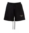Essentials Logo Print Drawstring Shorts In Black