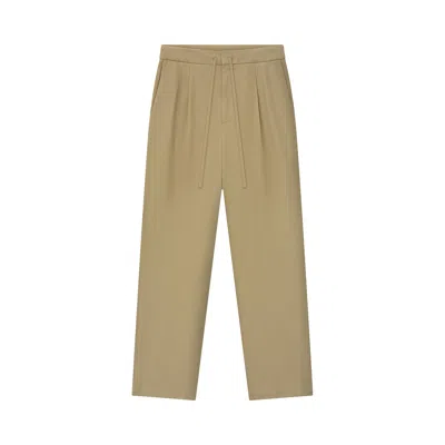 Pre-owned Essentials Fear Of God  Cotton Canvas Pleat Front Pant 'dune' | Tan | Men's Size S