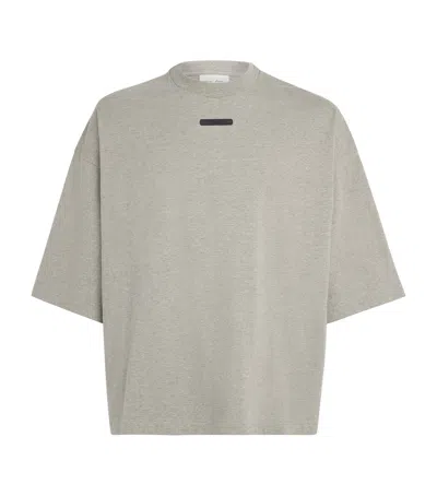 Essentials Fear Of God  Cotton Merch T-shirt In Gray