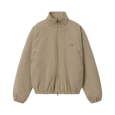 Pre-owned Essentials Fear Of God  Cotton Twill Modern Filled Jacket 'washed Clay' | Grey | Men's Size S