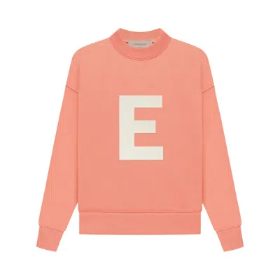 Pre-owned Essentials Fear Of God  Crewneck 'coral' | Orange | Kid's Size 12