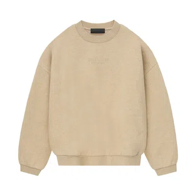 Pre-owned Essentials Fear Of God  Crewneck 'gold Heather' In Tan