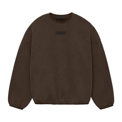 Pre-owned Essentials Fear Of God  Crewneck 'heather Wood' In Brown