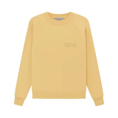 Pre-owned Essentials Fear Of God  Crewneck Sweatshirt 'light Tuscan' In Yellow