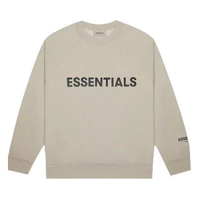 Pre-owned Essentials Fear Of God  Crewneck Sweatshirt 'olive' In Tan