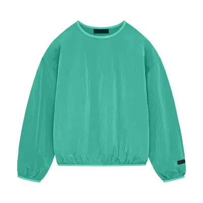 Pre-owned Essentials Fear Of God  Crinkle Nylon Pullover Crewneck 'mint Leaf' | Green | Men's Size S