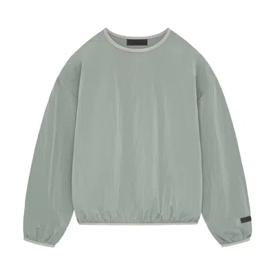Pre-owned Essentials Fear Of God  Crinkle Nylon Pullover Crewneck 'seal' In Grey