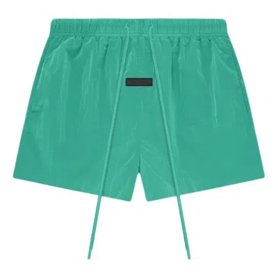 Essentials Fear Of God  Crinkle Nylon Running Short 'mint Leaf' In Green