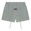Essentials Fear Of God  Crinkle Nylon Running Short 'seal' In Gray
