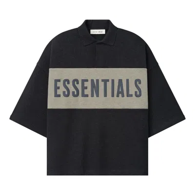 Pre-owned Essentials Fear Of God  Cropped Panelled Polo 'iron Grey Heather/seal Heather' | Men's Size Xxl
