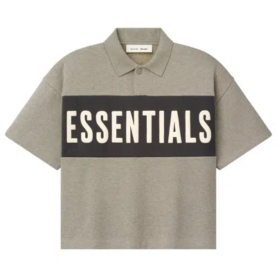 Pre-owned Essentials Fear Of God  Cropped Polo 'seal Heather/iron Grey' | Kid's Size 10