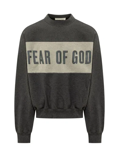 Essentials Fear Of God  Cropped Sweatshirt In Black