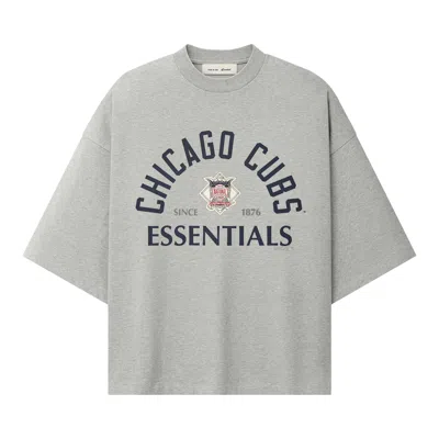 Pre-owned Essentials Fear Of God  Cubs National League Merch Tee 'concrete Heather' | Grey | Men's Size S