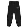 Essentials Fear Of God  Curved Logo Sweatpants 'black' In Black
