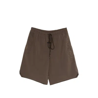 Essentials Fear Of God  Curved-hem Track Shorts Jogger Shorts In Multi