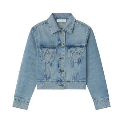 Pre-owned Essentials Fear Of God  Denim Trucker Jacket 'classic Blue' | Women's Size Xs