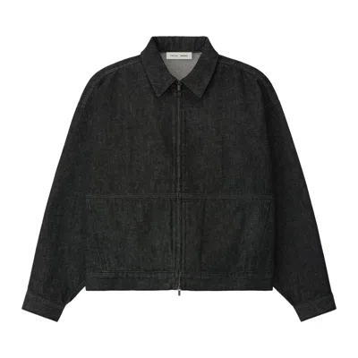 Pre-owned Essentials Fear Of God  Denim Work Jacket 'vintage Black' | Men's Size Xl