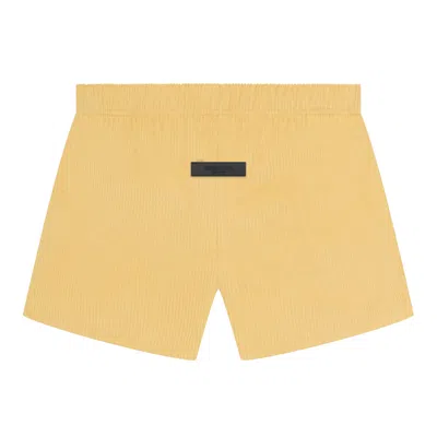 Pre-owned Essentials Fear Of God  Dock Short 'light Tuscan' | Yellow | Men's Size Xxs