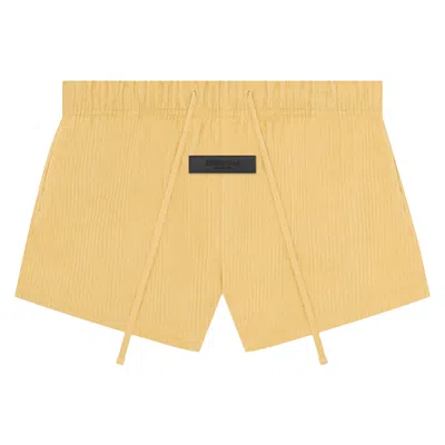 Pre-owned Essentials Fear Of God  Dock Short 'light Tuscan' | Yellow | Women's Size Xxs