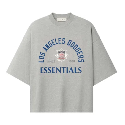 Pre-owned Essentials Fear Of God  Dodgers National League Merch Tee 'concrete Heather' | Grey | Men's Size L