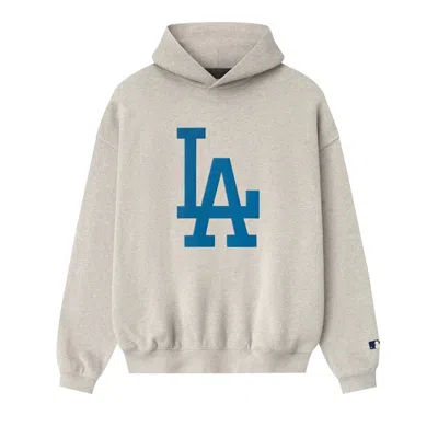Pre-owned Essentials Fear Of God  Dodgers Sport Hoodie 'heather Stone' | Grey | Men's Size S In Gray