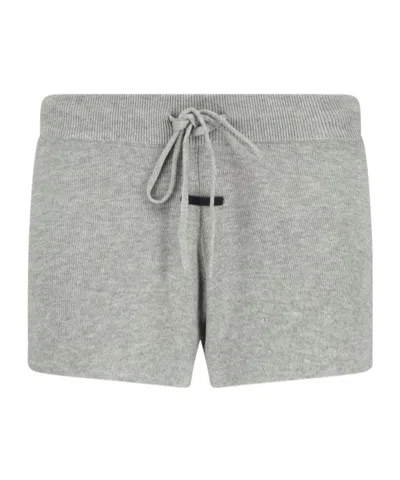 Essentials Fear Of God  Drawstring Knit Shorts In Green
