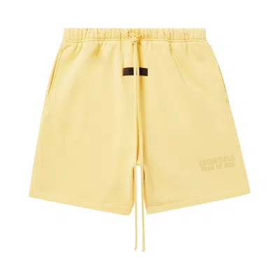 Pre-owned Essentials Fear Of God  Drawstring Shorts 'light Tuscan' | Yellow | Men's Size M