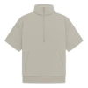 Essentials Fear Of God  Drop2 Ss23 3/4 Sleeve Half Zip Pullover 'seal' In Gray