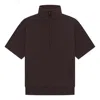 Essentials Fear Of God  Drop2 Ss23 Ls Halfzip 3/4 Sweatshirt 'brown'