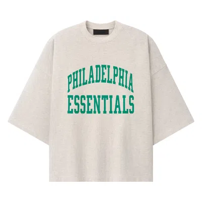 Pre-owned Essentials Fear Of God  Eagles Merch Tee 'marble Heather' | Grey | Men's Size L