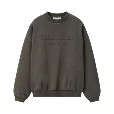 Pre-owned Essentials Fear Of God  Embossed 90s Relaxed Crewneck 'ash Heather' | Grey | Men's Size L