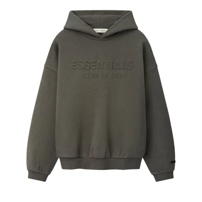 Pre-owned Essentials Fear Of God  Embossed 90s Relaxed Hoodie 'ash Heather' | Grey | Men's Size Xs