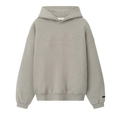Pre-owned Essentials Fear Of God  Embossed 90s Relaxed Hoodie 'warm Heather' | Grey | Men's Size M