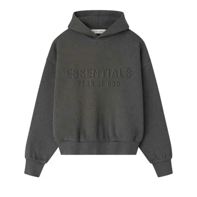 Pre-owned Essentials Fear Of God  Embossed Classic Hoodie 'charcoal Heather' | Grey | Men's Size S In Gray
