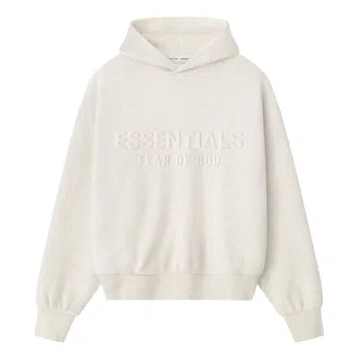 Essentials Fear Of God  Embossed Fear Of God  Classic Hoodie 'oatmeal Heather' In Neutral
