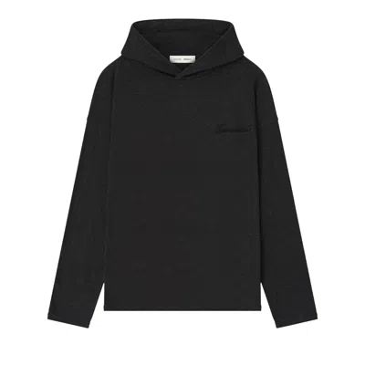 Pre-owned Essentials Fear Of God  Embroidered Classic Hooded Long-sleeve 'vintage Black' | Women's Size S