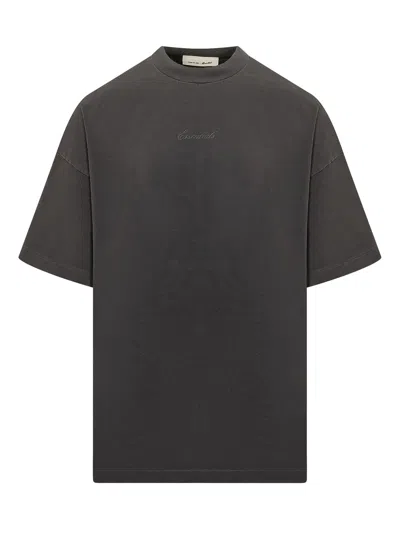 Essentials Fear Of God  Embroidered Logo T-shirt In Black