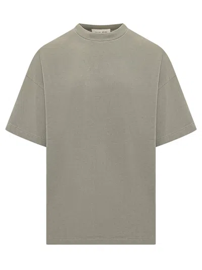 Essentials Fear Of God  Embroidered Logo T-shirt In Faded Seal