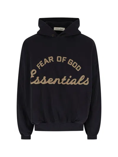 Essentials Fear Of God  Essential Cotton Crewneck Sweatshirt In Black