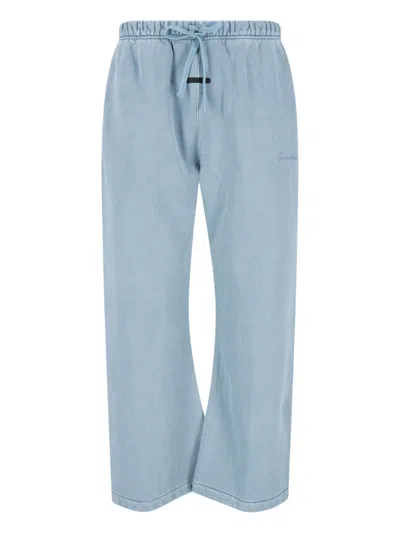 Essentials Fear Of God   100% Cotton Trousers For Men In Blue