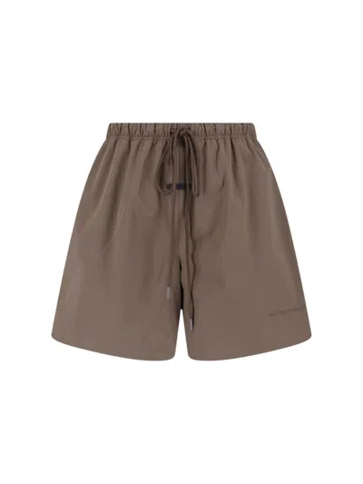 Essentials Fear Of God   100% Polyester Tapered Trousers In Brown