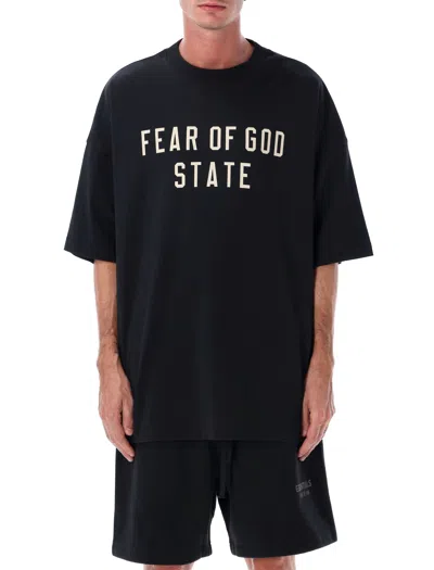 ESSENTIALS FEAR OF GOD ESSENTIALS ESSENTIALS FEAR OF GOD 90’S COTTON TEE BLACK