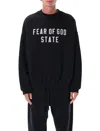 Essentials Fear Of God   Fear Of God 90's Fleece Crewneck Jet Black In Black